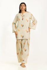 Khaddar Jacquard Slub Printed Co-Ord Set