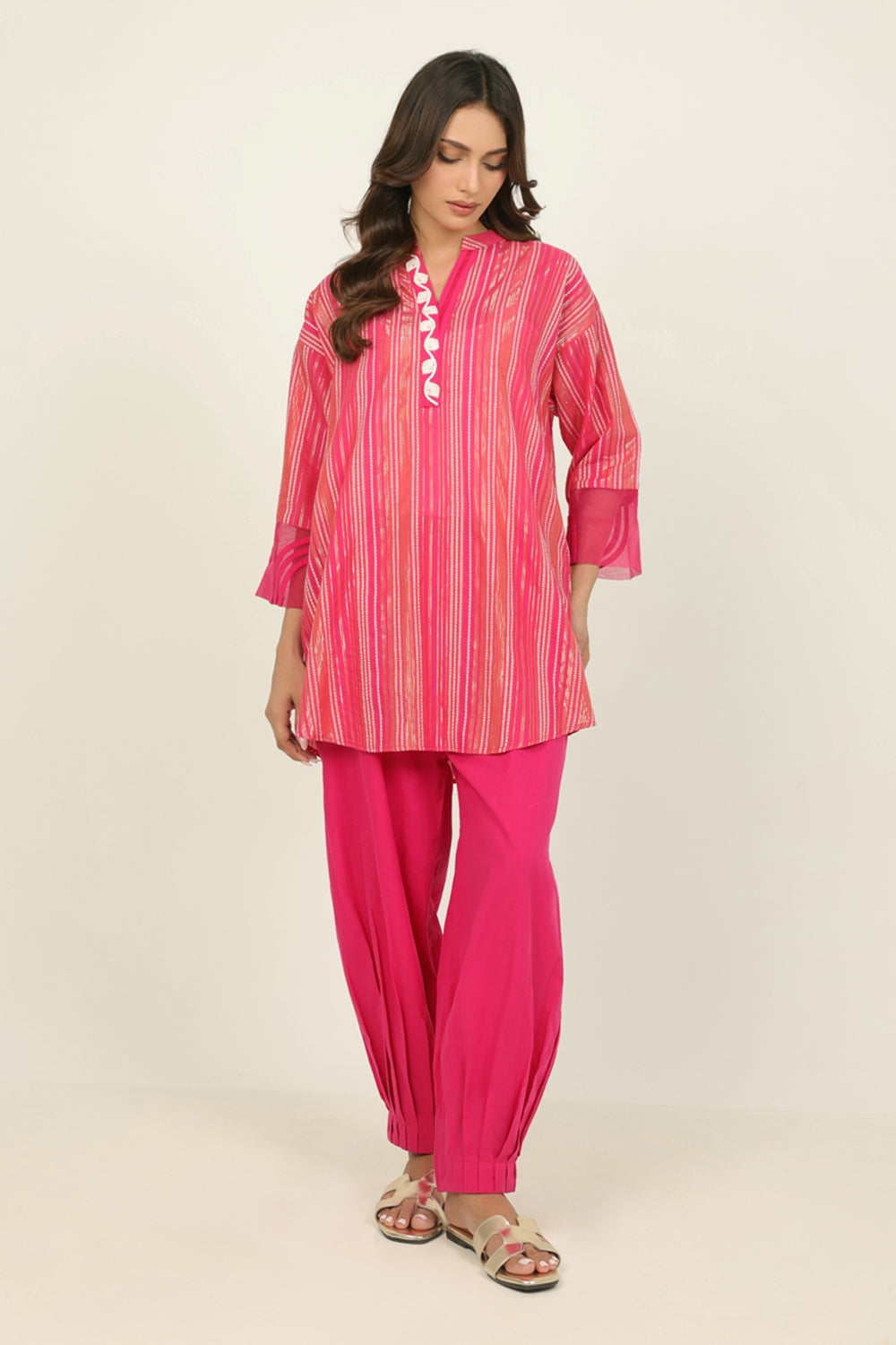 Leno Kara Dyed Shirt And Cambric Trouser