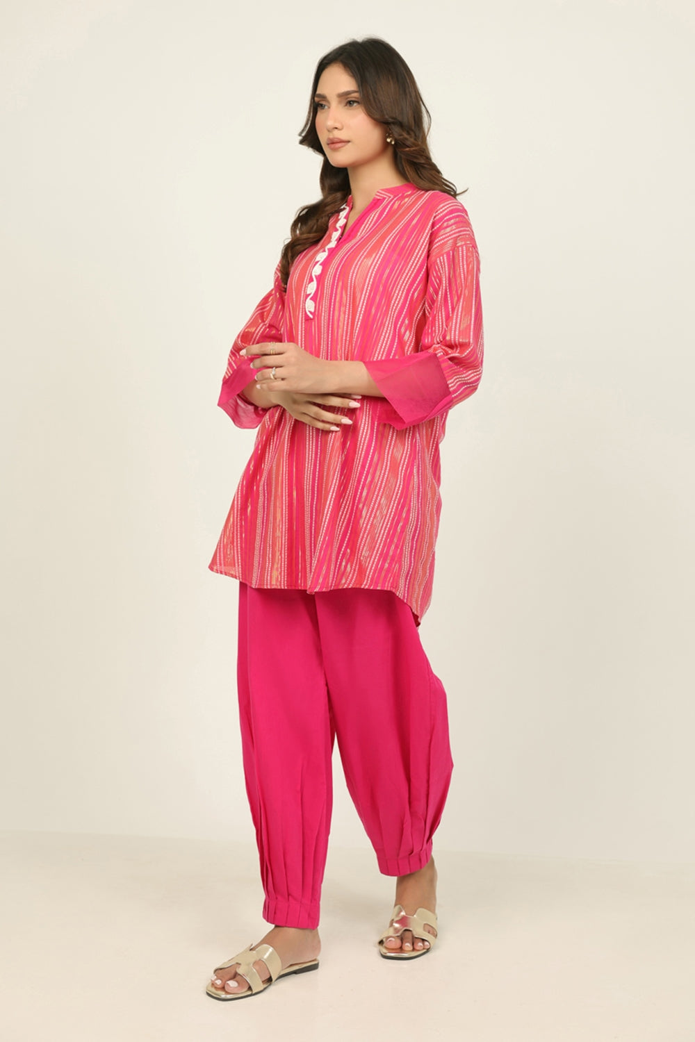 Leno Kara Dyed Shirt And Cambric Trouser