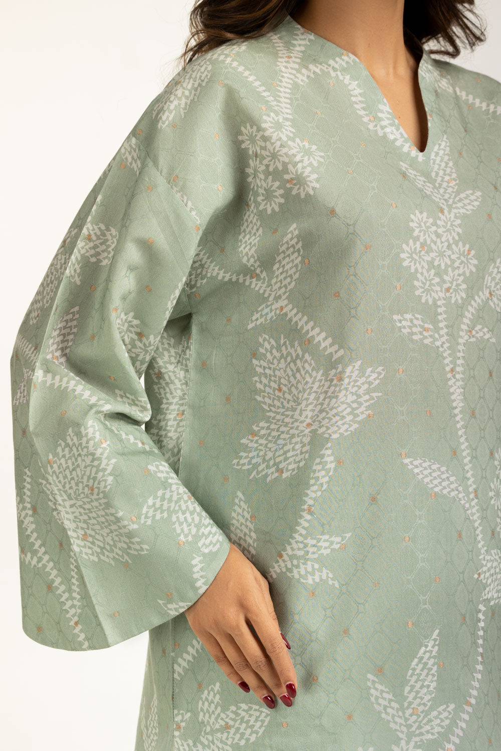 Lurex Jacquard Printed Co-Ord Set