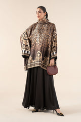 2 Piece Embroidered Satin Silk Suit
