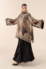 2 Piece Embroidered Satin Silk Suit