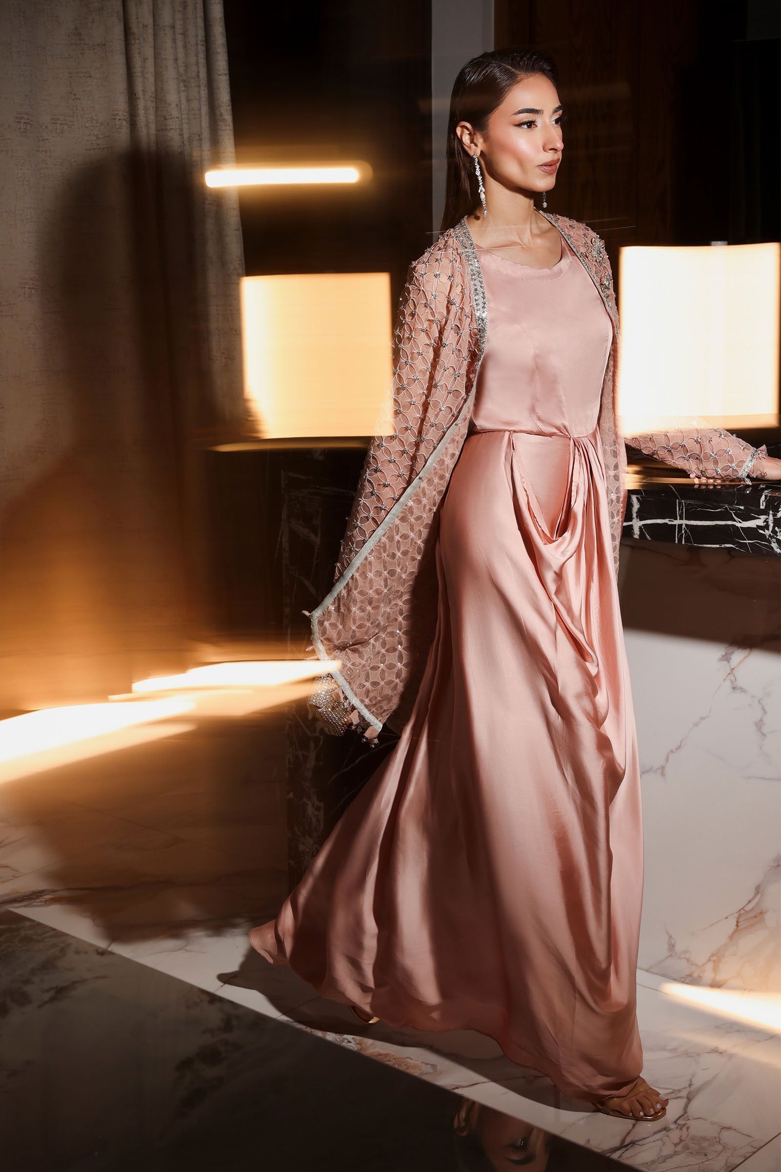3 Piece Embroidered Chiffon Suit