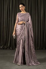 Embroidered Charmeuse Silk Saree