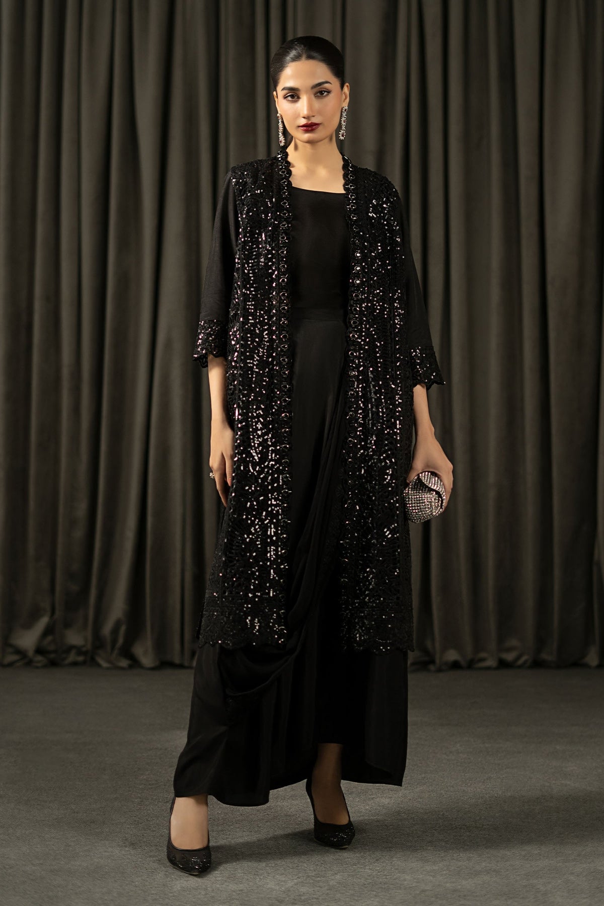 3 Piece Embroidered Organza Suit