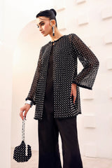 3 Piece Embroidered Organza Suit