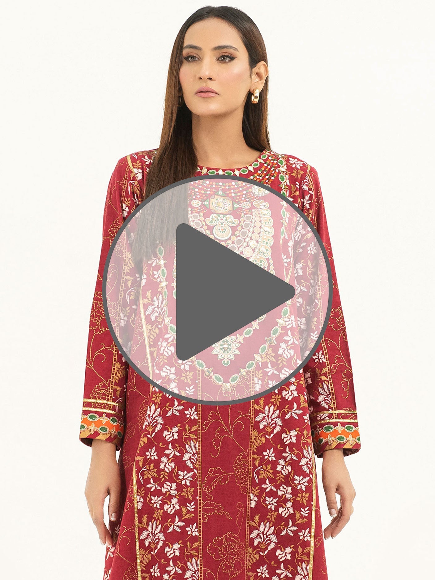 Khaddar Shirt- Embroidered (Pret)
