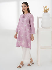 Satin Shirt- Embroidered (Pret)