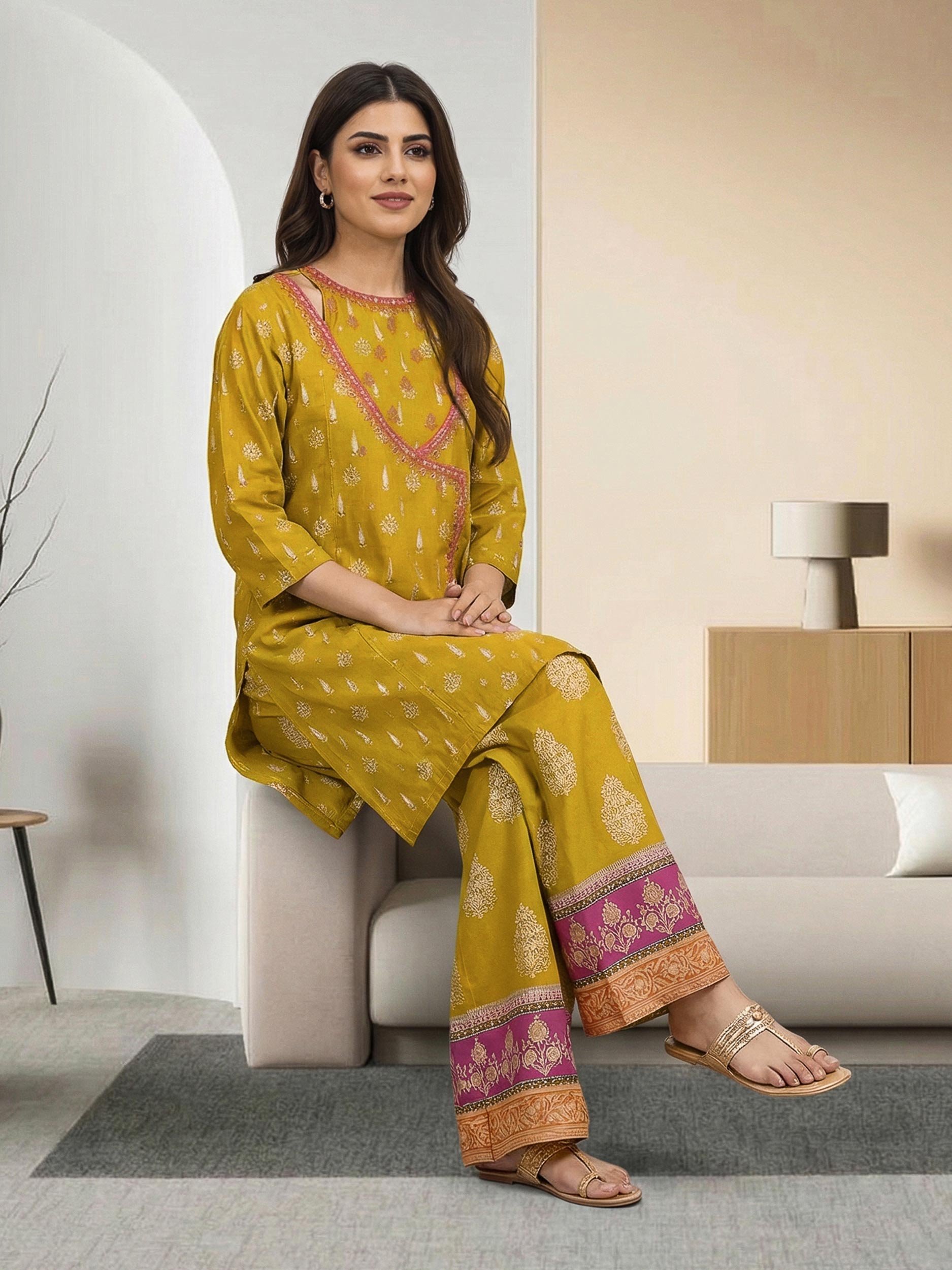 2 Piece Lawn Suit- Embroidered (Pret)