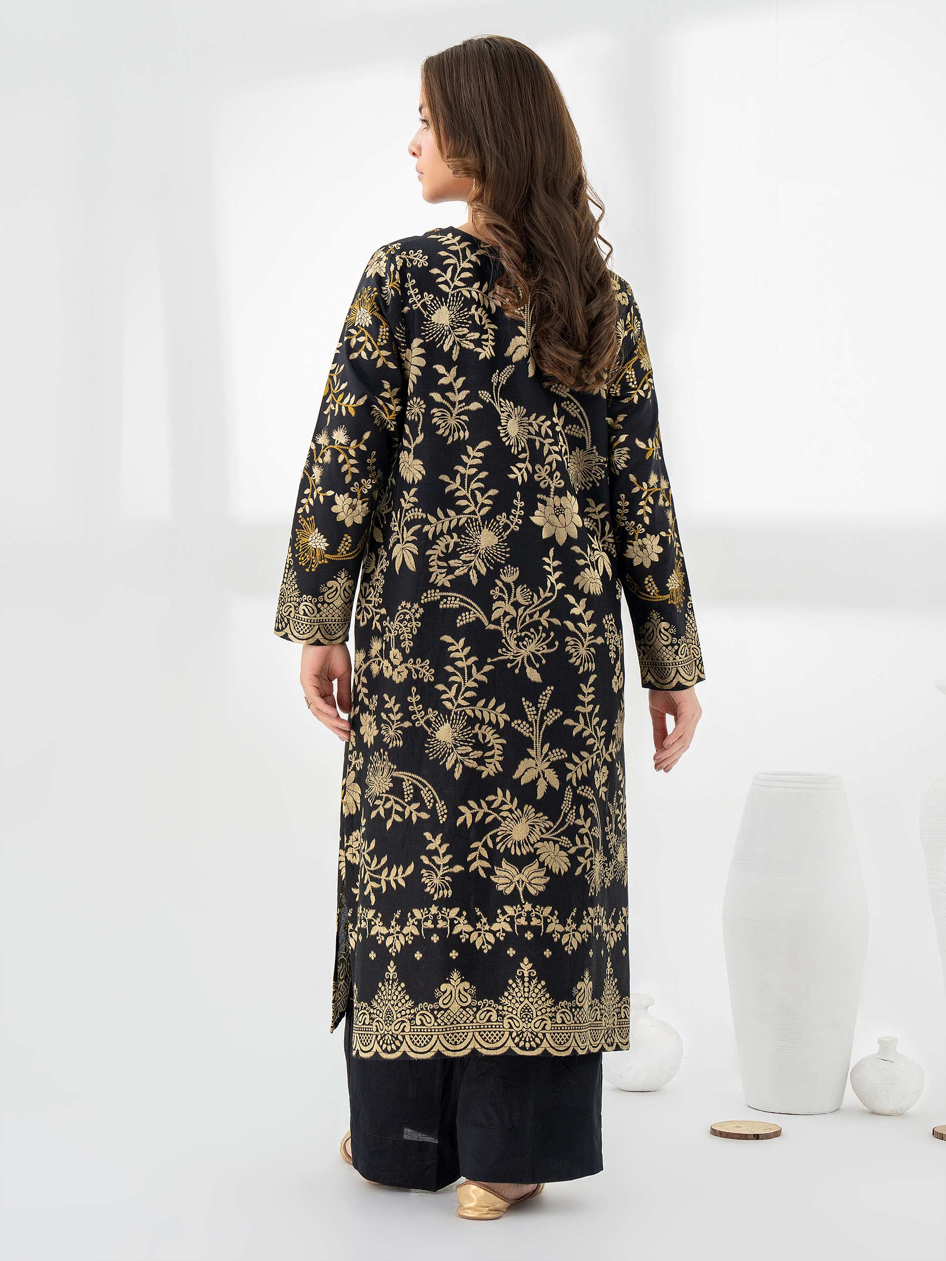 Jacquard Shirt-Embellished (Pret)