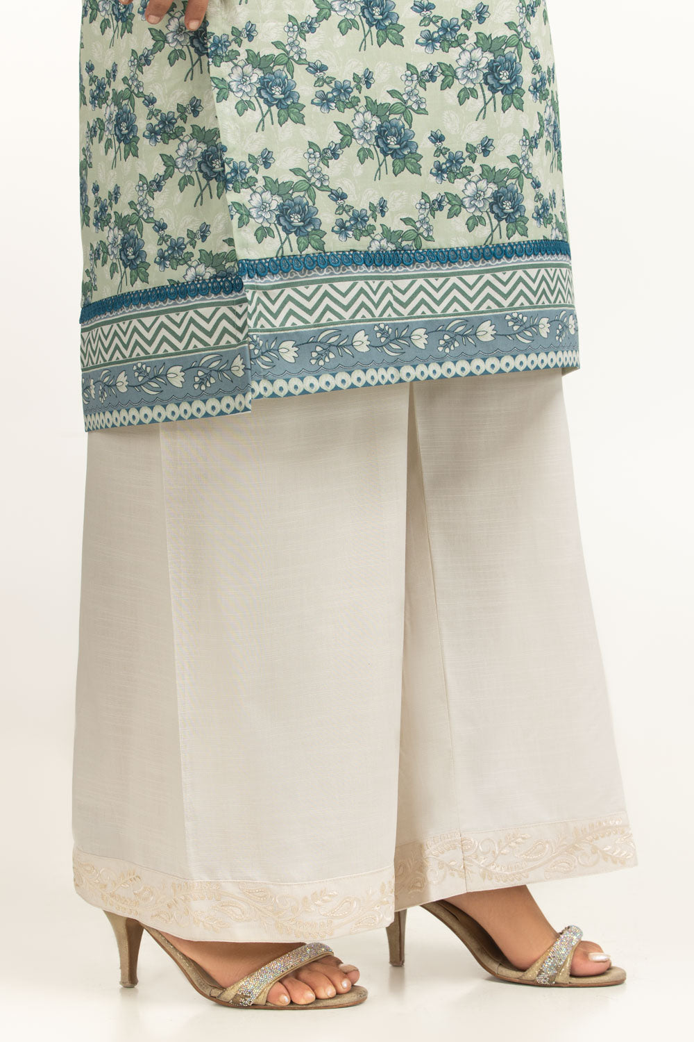 Rawsilk Embroidered Trouser