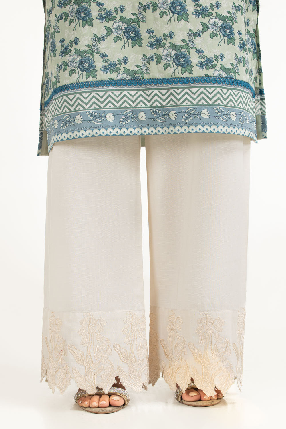 Rawsilk Embroidered Trouser