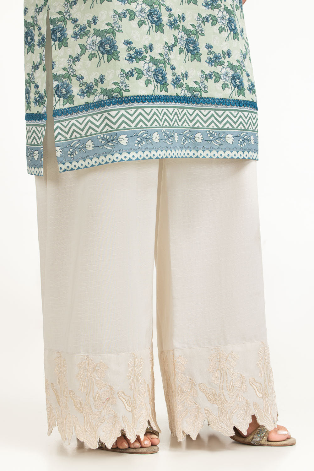 Rawsilk Embroidered Trouser
