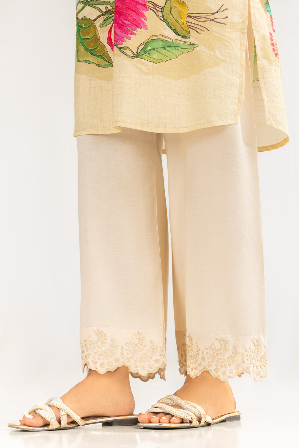 Rawsilk Embroidered Trouser