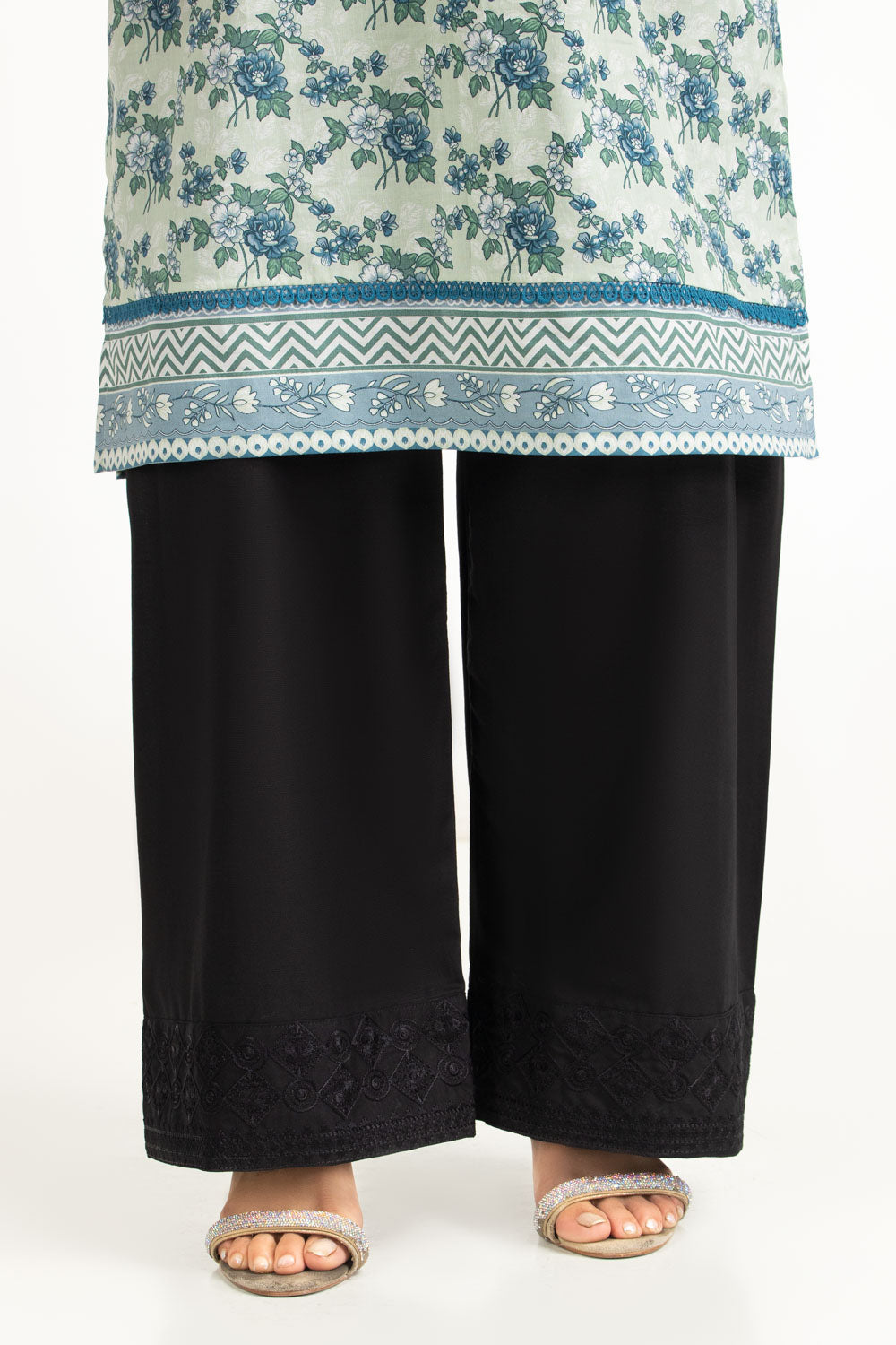Rawsilk Embroidered Trouser