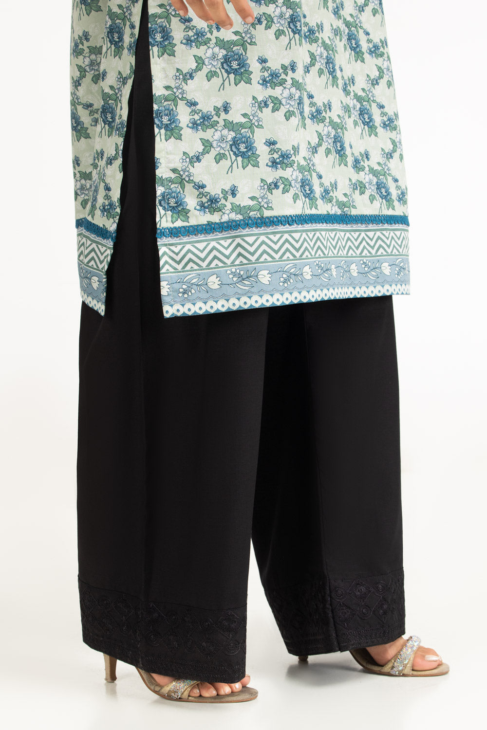 Rawsilk Embroidered Trouser