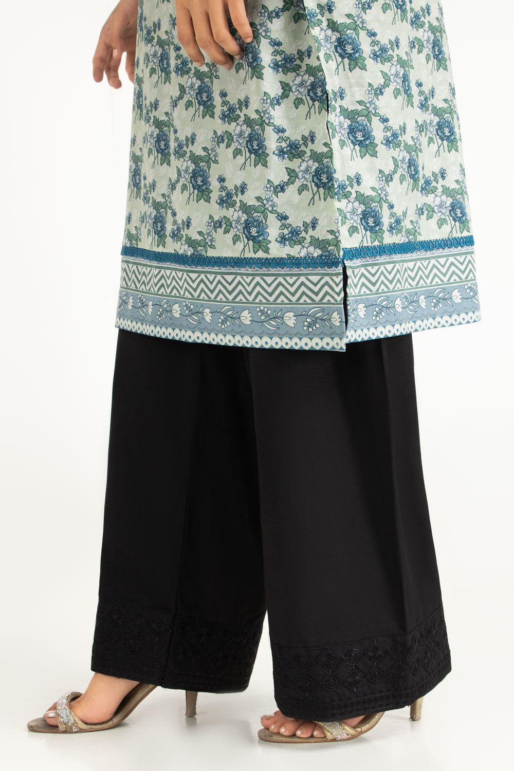 Rawsilk Embroidered Trouser
