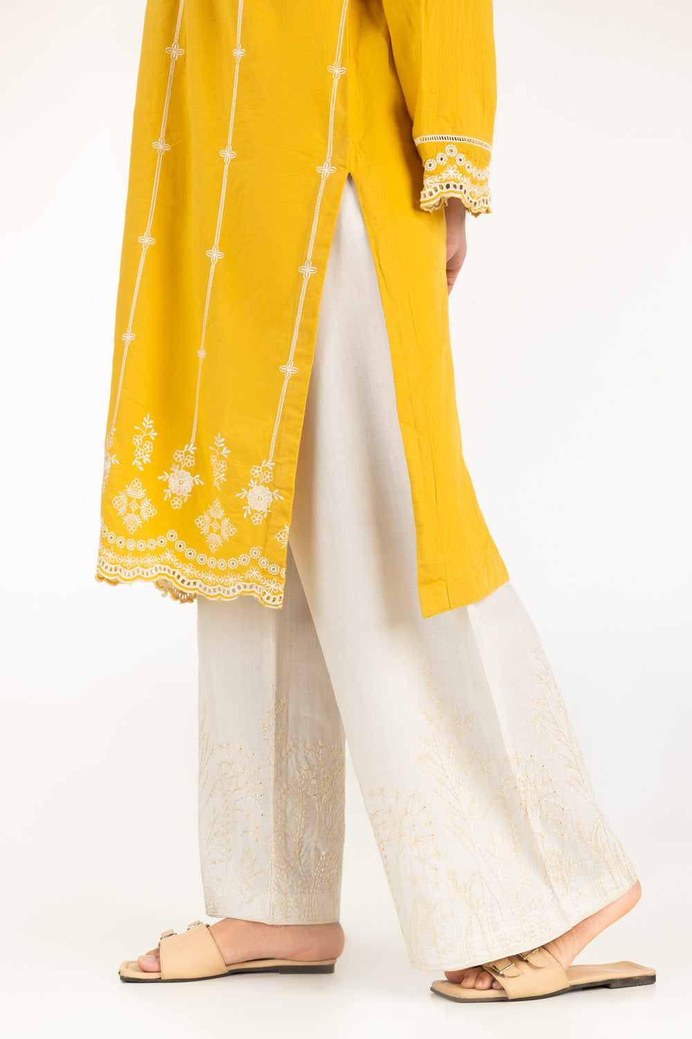 Rawsilk Embroidered Trouser