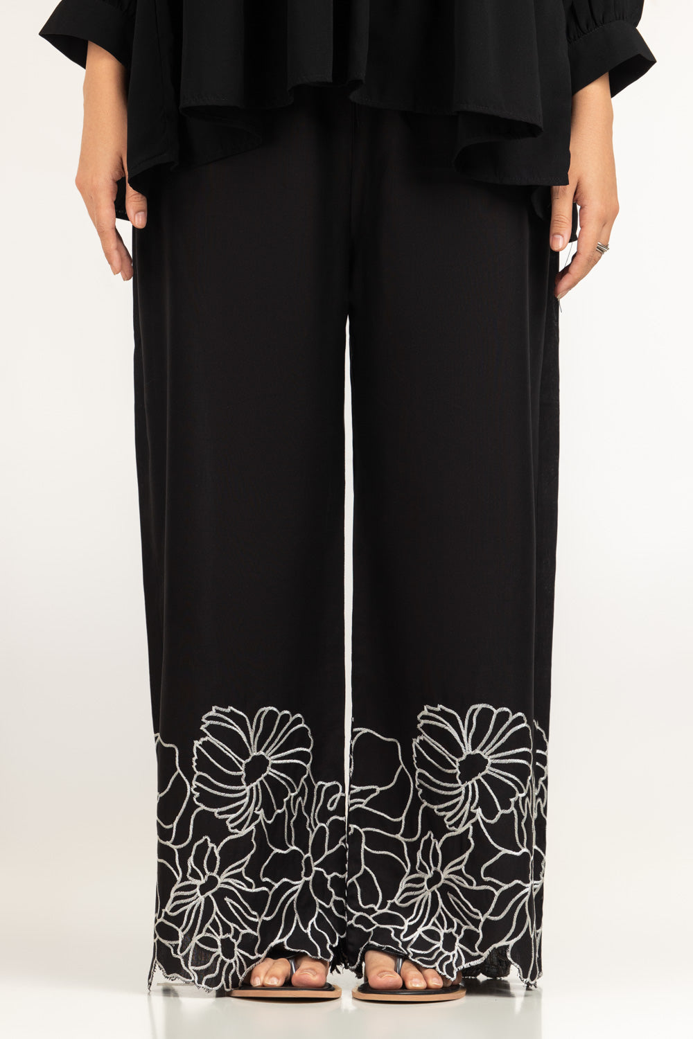 Rawsilk Embroidered Trouser