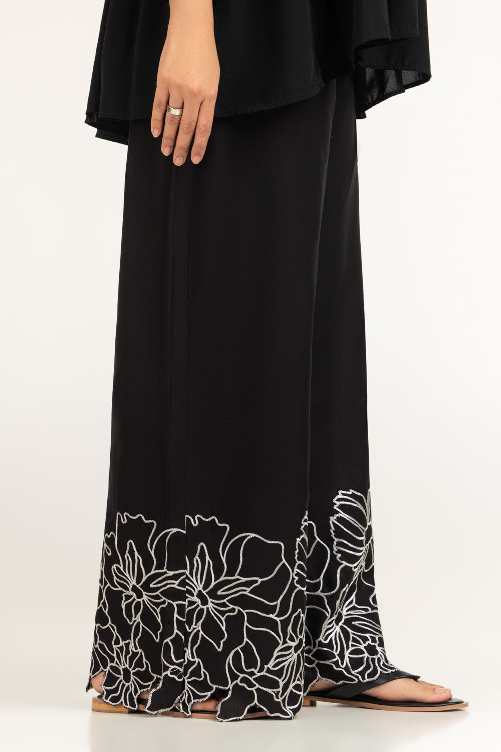 Rawsilk Embroidered Trouser