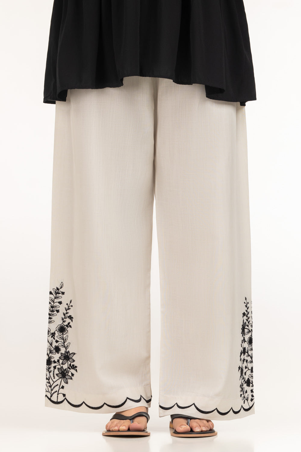 Rawsilk Embroidered Trouser