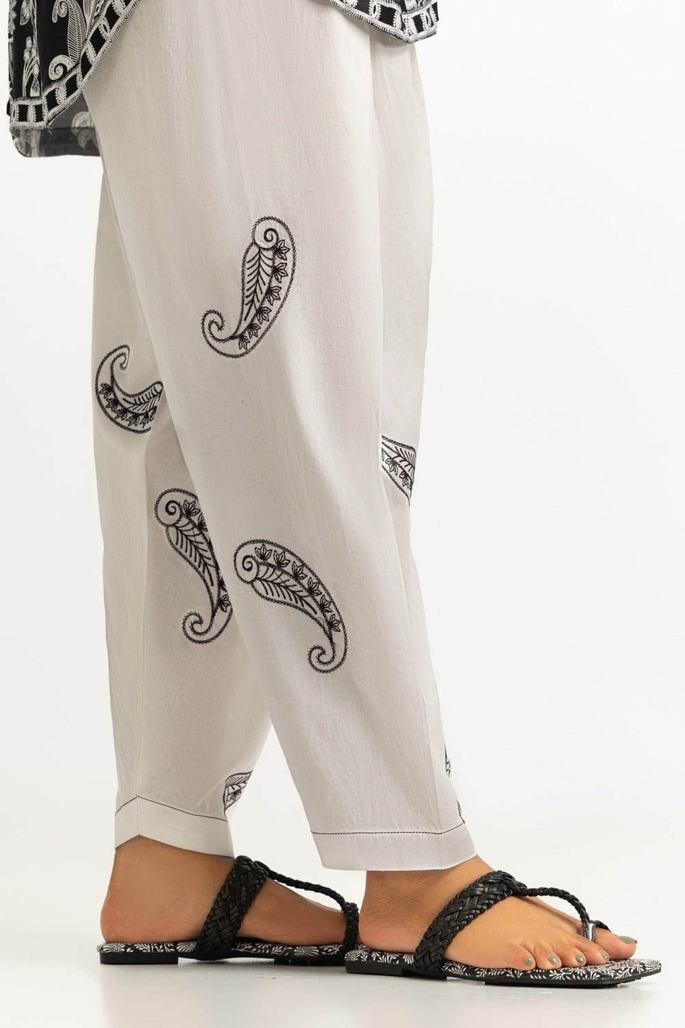 Rayon Printed Shirt And Embroidered Shalwar