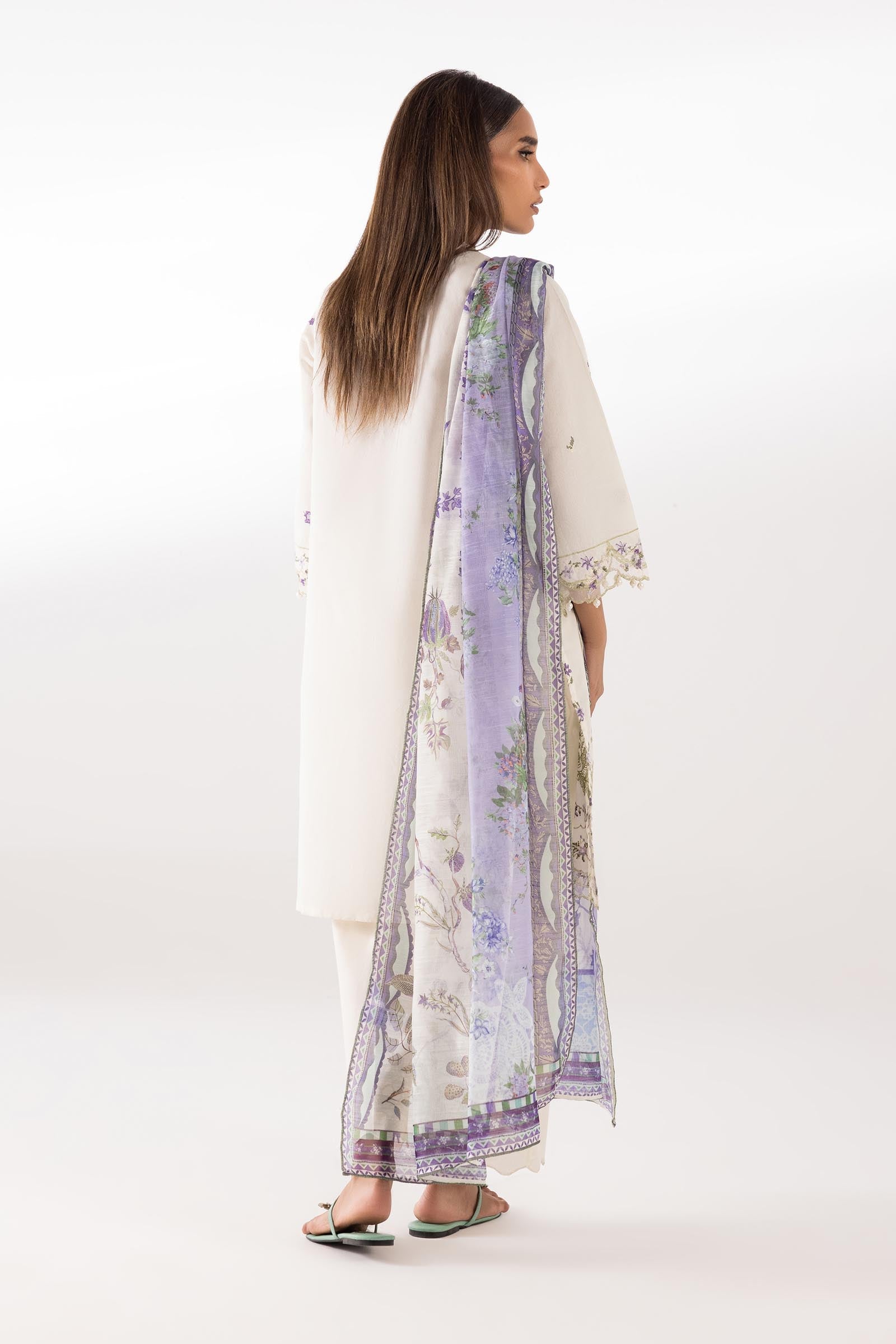 Stitched Embroidered Muzlin Lawn Suit