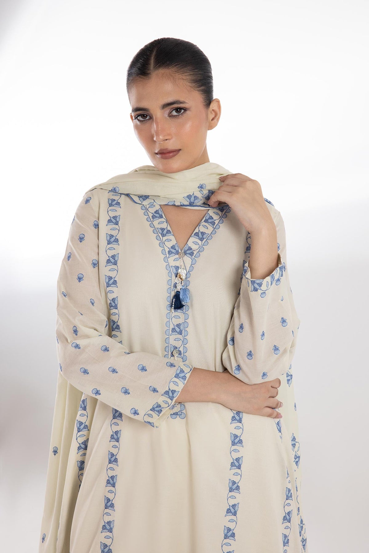 Stitched Embroidered Dupatta