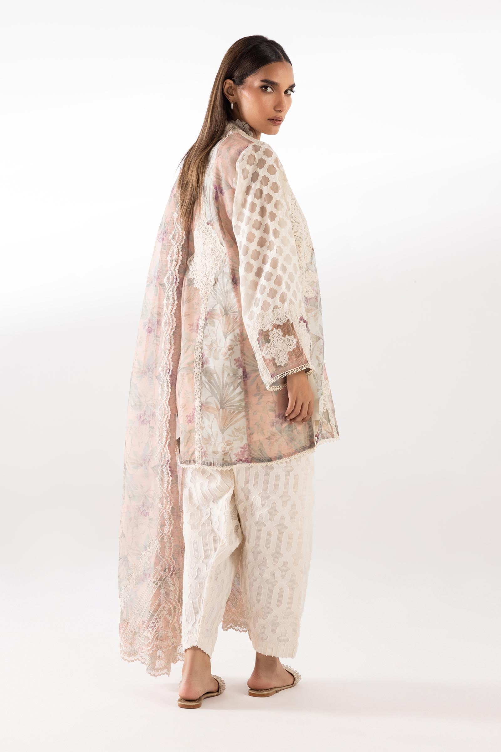 Stitched Embroidered Jacquard Shirt + Shalwar