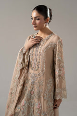 3 Piece Embroidered Chiffon Suit