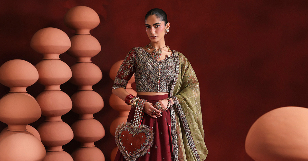 3 Piece Embroidered Raw Silk Suit