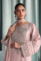 3 Piece Embroidered Tissue Silk Suit