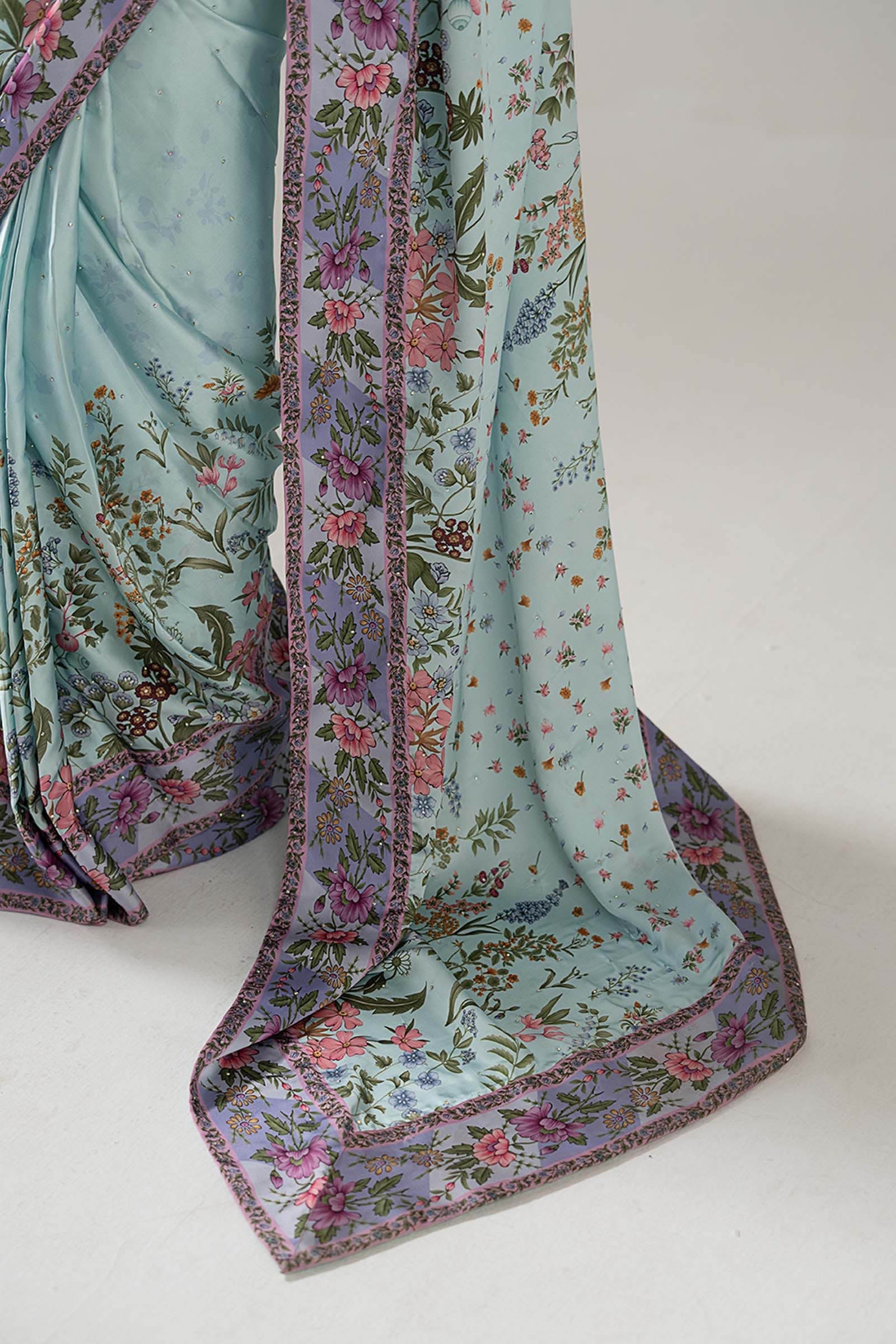 Embellished Charmeuse Saree