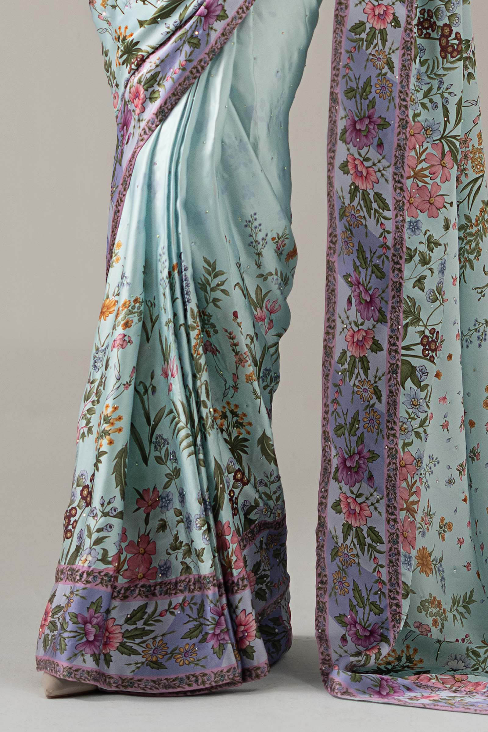Embellished Charmeuse Saree