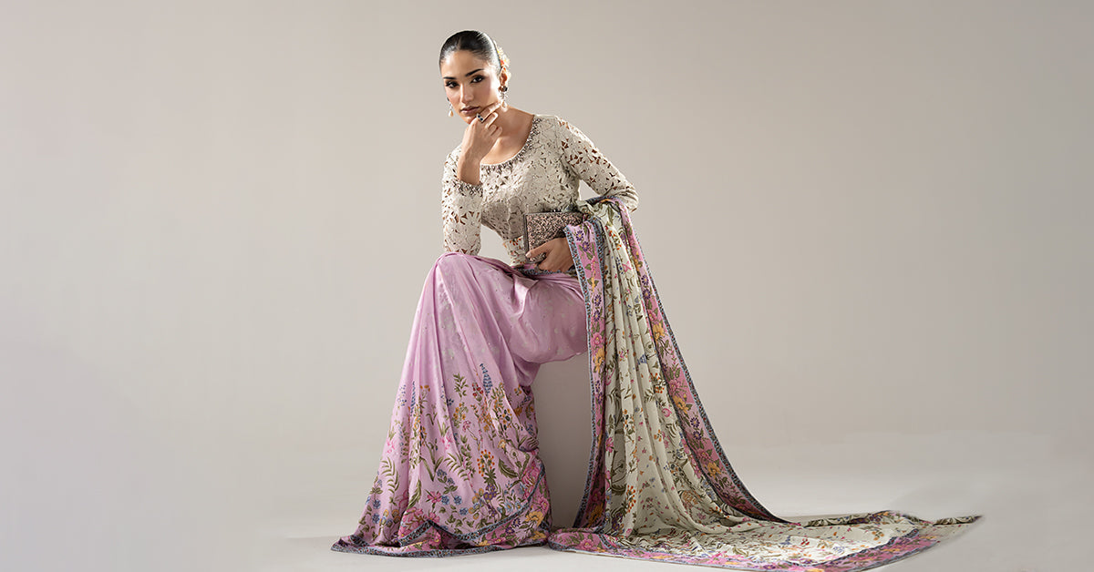 Embellished Charmeuse Saree