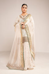 3 Piece Embroidered Chiffon Suit