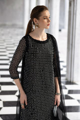 3 Piece Embroidered Organza Suit