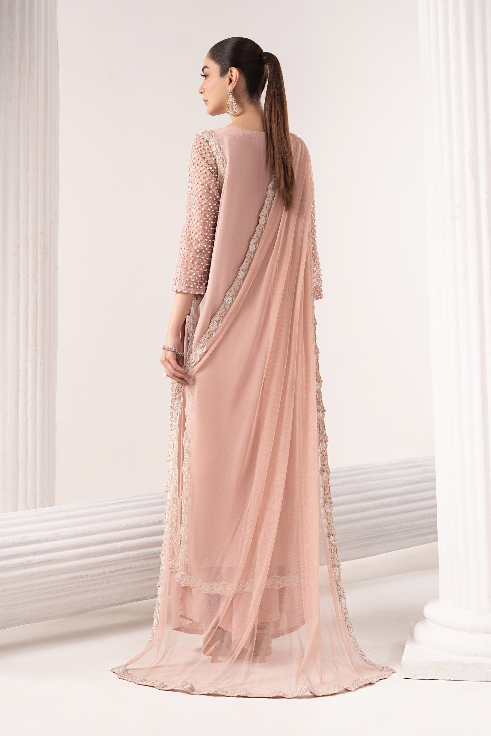 3 Piece Embroidered Organza Suit