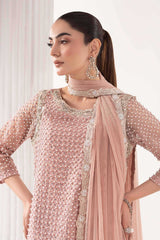 3 Piece Embroidered Organza Suit