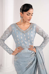 Embroidered Chiffon Saree