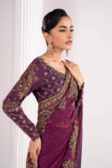 Embroidered Chiffon Saree