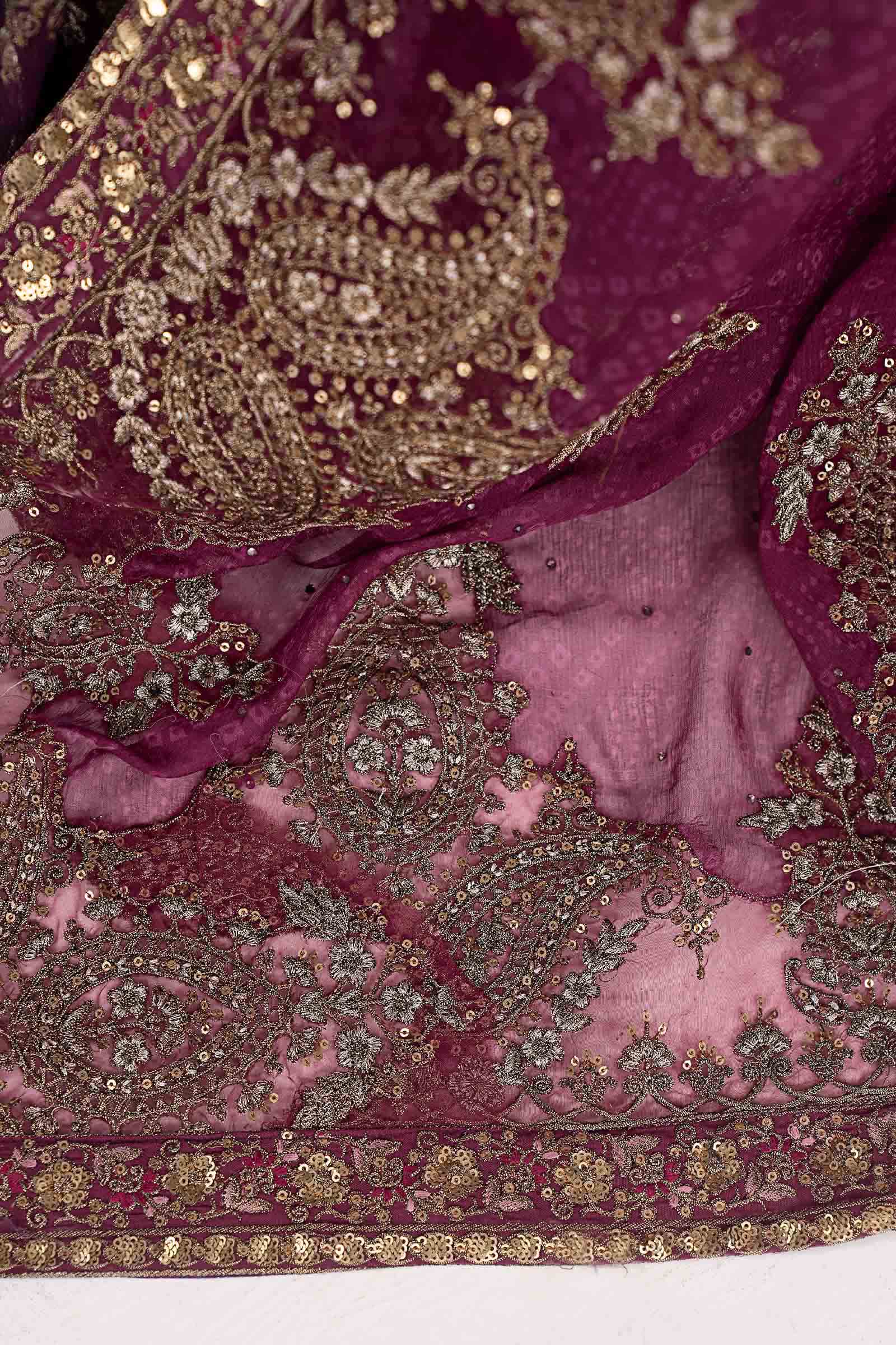 Embroidered Chiffon Saree