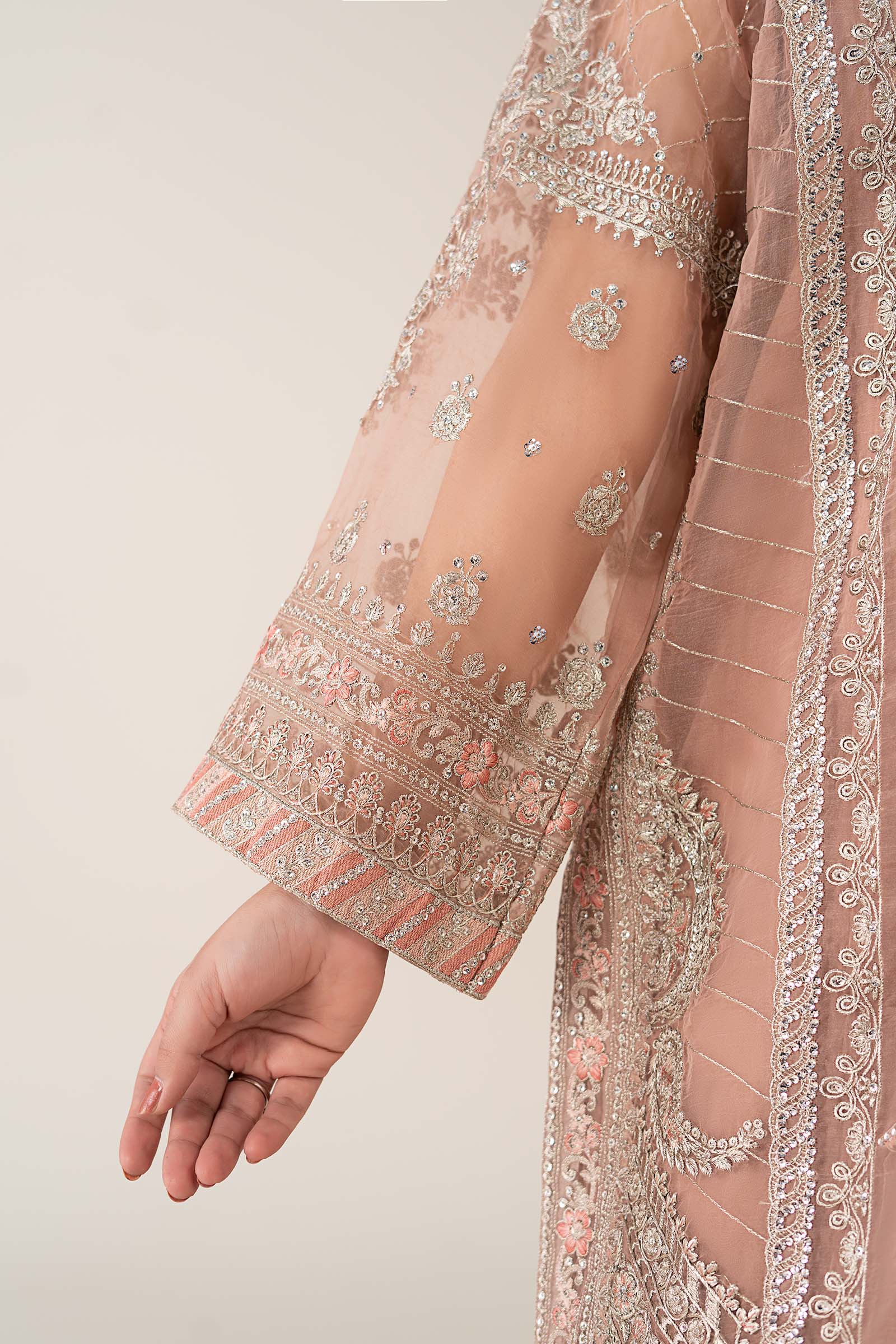 3 Piece Embroidered Organza Suit