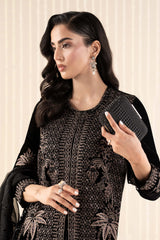 3 Piece Embroidered Velvet Suit