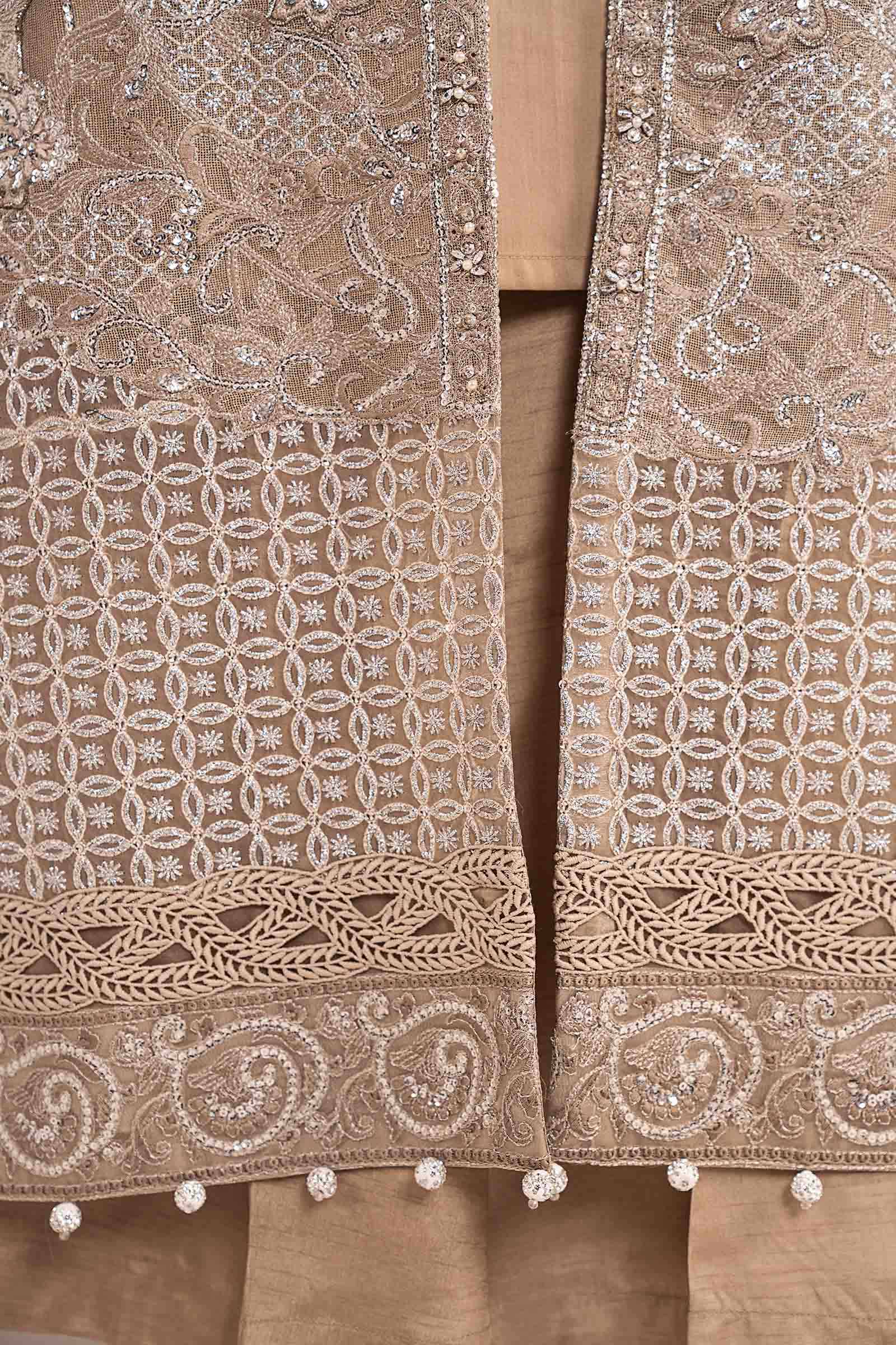 3 Piece Embroidered Net Suit