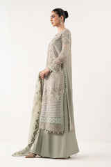 3 Piece Embroidered Net Suit