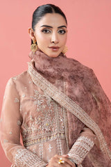 3 Piece Embroidered Organza Suit