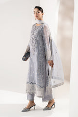 3 Piece Embroidered Chiffon Suit