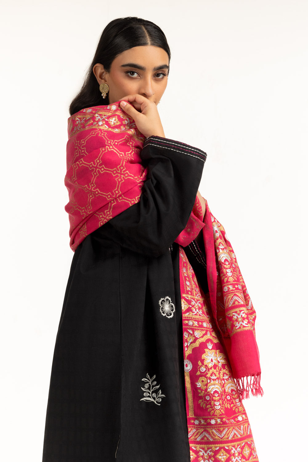 Acrylic Block Printed Shawl