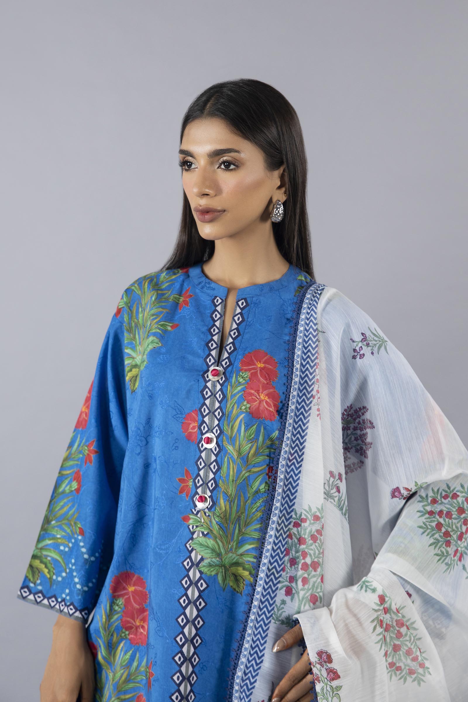 Stitched Printed Viscose Shirt + Shalwar